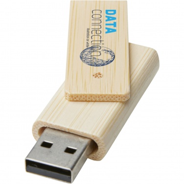 Logotrade biznesa dāvanas foto: Pagrieziet 4 GB bambusa USB zibatmiņas disku
