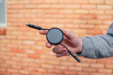 Logotrade korporatīvās dāvanas foto: Terra RCS pārstrādāta alumīnija izvelkamais 6 vienā kabelis