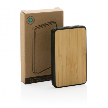 Logotrade logo dāvanas foto: RCS pārstrādāta plastmasa 5000 mAh Powerbank