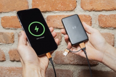 Logotrade ziemassvētku dāvanas foto: RCS otrreizējās plastmasas 5000 mAh 5W bezvadu barošanas bloks