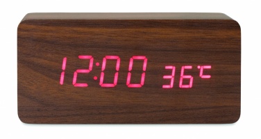 Logotrade logo dāvanas foto: LED pulkstenis/5W bezvadu lādētājs