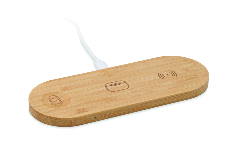 Logotrade dāvanas foto: 3 vienā 15 W bezvadu lādētājs