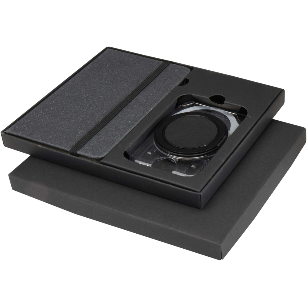 Logotrade dāvanas foto: Kern A6 cieto vāku piezīmju grāmatiņas un MagSafe maka dāvanu komplekts