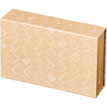 Логотрейд pекламные подарки картинка: Беспроводное зарядное устройство Future на 6000 мАч с покрытием из бамбука и ткани