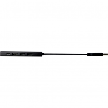 Лого трейд pекламные cувениры фото: Концентратор USB 2.0 Rise из переработанного алюминия, сертифицированного по стандарту RCS