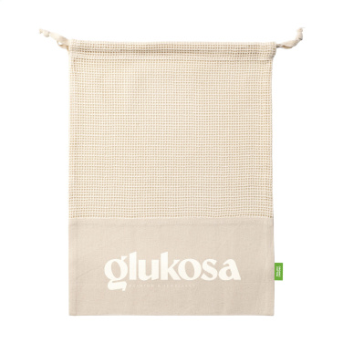 Лого трейд pекламные подарки фото: Фруктовый мешок Natura Organic GOTS Mesh Bag (120 г/м²)