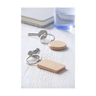 Логотрейд pекламные cувениры картинка: Брелок WoodKey Circle