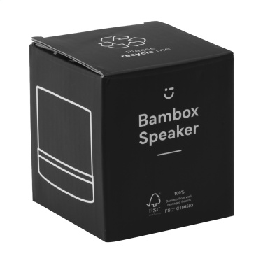 Лого трейд pекламные подарки фото: Бамбуковый динамик Bambox