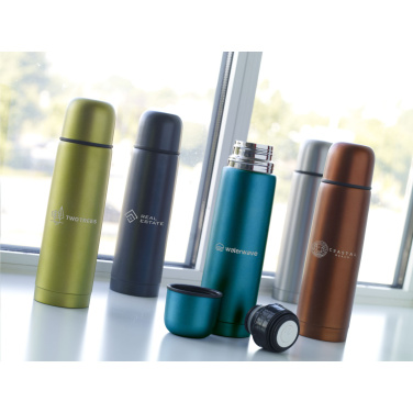 Логотрейд бизнес-подарки картинка: Матовая бутылка RCS из переработанной стали, термобутылка 500 мл