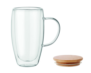 Лого трейд pекламные продукты фото: Double wall glass mug 450ml