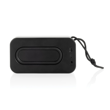 Лого трейд бизнес-подарки фото: Низкочастотный динамик Swiss Peak RCS из переработанного алюминия мощностью 10 Вт