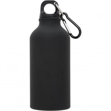Logotrade presentreklam bild: Oregon matt sportflaska med karbinhake 400 ml
