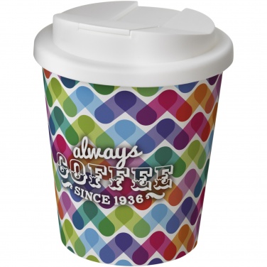 Logotrade profilreklam bild: Brite-Americano® Espresso 250 ml mugg med spillsäkert lock