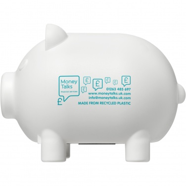 Logotrade reklamprodukter bild: Oink spargris av återvunnen plast