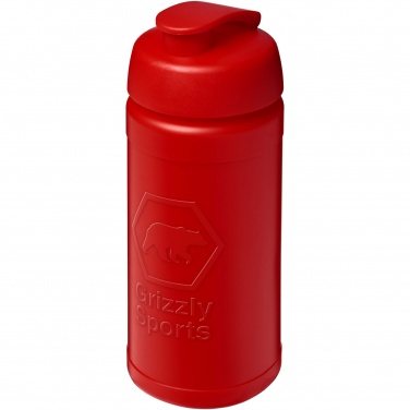 Logotrade presentreklam bild: Baseline Rise sportflaska på 500 ml med uppfällbart lock