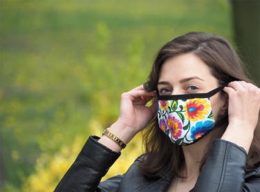 Logotrade reklamprodukter bild: MARS PRO bomullsmask (storlek M) med ficka och HEPA-filter 1380165