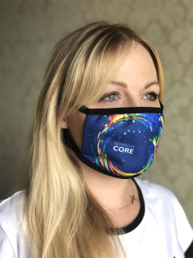 Logotrade presentreklam bild: MARS PRO bomullsmask (storlek M) med ficka och HEPA-filter 1380165