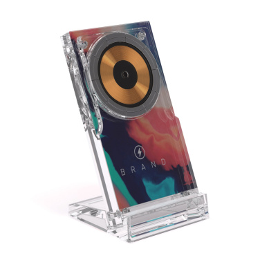 Logotrade profilreklam bild: Magcharge 15W magnetiskt trådlöst laddningsstativ