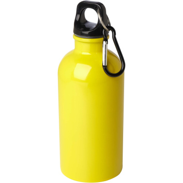 Logotrade reklamprodukter bild: Oregon 400 ml vattenflaska i RCS-certifierat rostfritt stål med enkelvägg och karbinhake
