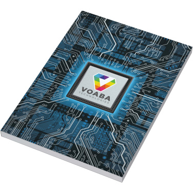 Logotrade kampanjprodukter bild: Novella Austen A5 anteckningsbok med mjukt metallomslag – 100 ark