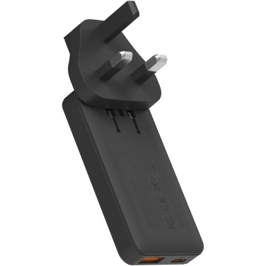 Logotrade kampanjprodukter bild: Xtorm 65 W snabbladdare set med kabel och resefodral för resor